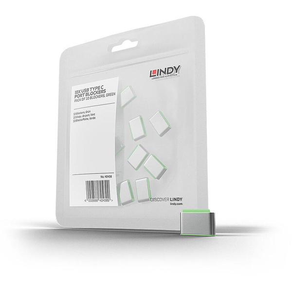 Lindy 40438 poortblokker USB Type-C Groen 10 stuk(s)