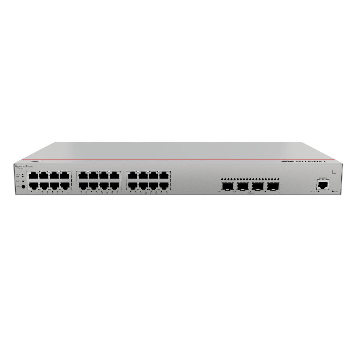 Huawei S220-24P4X Gigabit Ethernet (10/100/1000) Ethernet-áramellátás (PoE) támogatása 1U Szürke (S220-24P4X)
