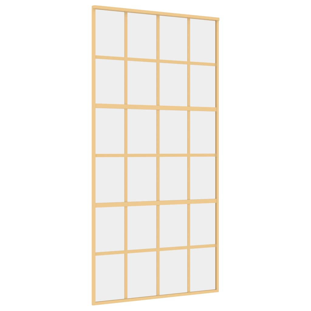aranyszínű átlátszó ESG üveg és alumínium tolóajtó 102,5x205 cm (155174)