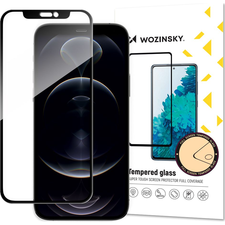 Wozinsky Edzett Üveg Képernyővédő Teljes Fedett Keretes iPhone 13 Mini Fekete (9111201942981)