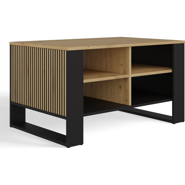 Moderna klubska mizica 4P SLIM, ČRNI ARTISAN HRAST