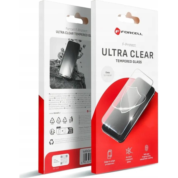 Forcell Ultra Clear Glass Edzett Üveg Fekete Szegéllyel iPhone 12 Pro Max