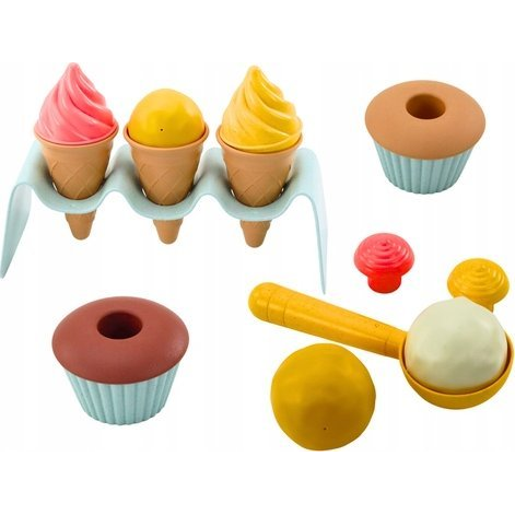 Lean Toys Homokozó Készlet Fagylalt Ostya Cupcakes Kanál 13 El (20444)