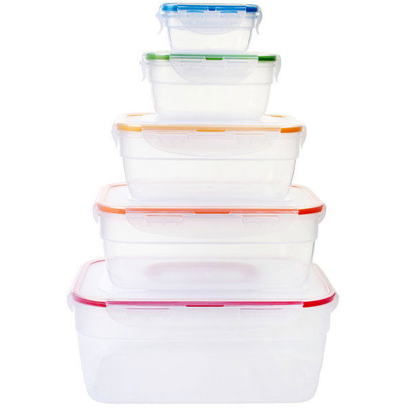 LocknLock 5 darabos készlet, téglalap (HPL391HS5)