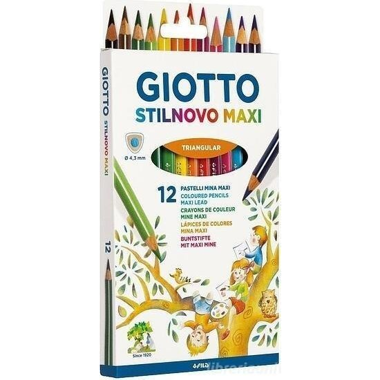 Színes Ceruza GIOTTO Stilnovo Maxi Tri Jumbo 12 Darabos (8000825013775)