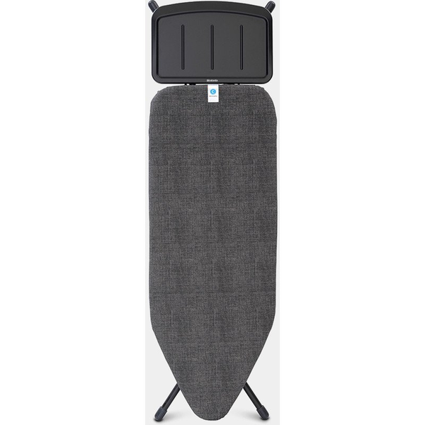 BRABANTIA Solid Steam Unit Holder vasalódeszka 1240x450mm - C méret. fix vasalótálca gőzállomásokhoz. D=22mm fekete váz. farmer fekete huzat - 134746