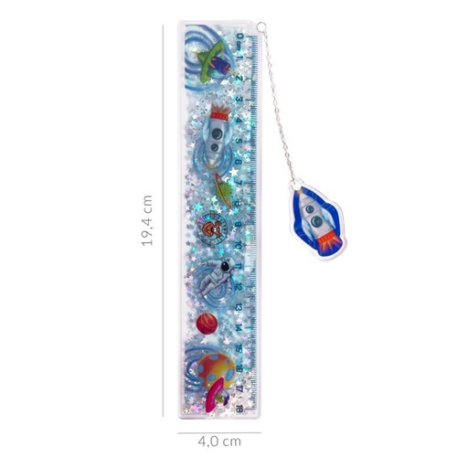 Trendhaus Vonalzó  Space Adventure Galaxy könyvjelző funkcióval, 18 cm (962454)