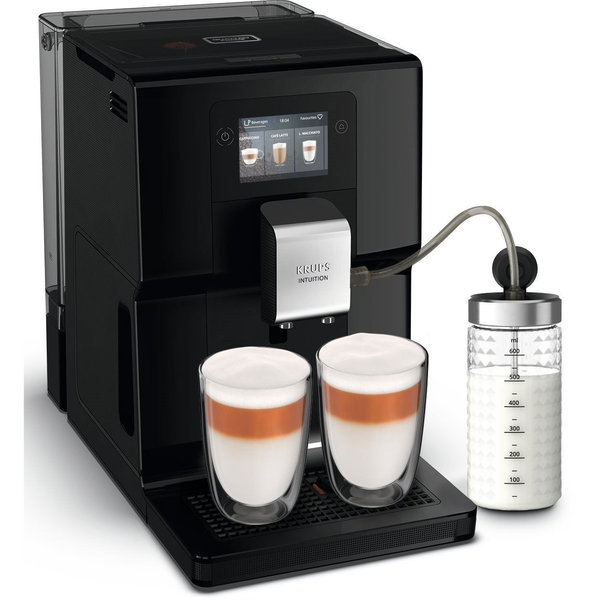 KRUPS EA873810 Intuition Preference Black tejtartállyal