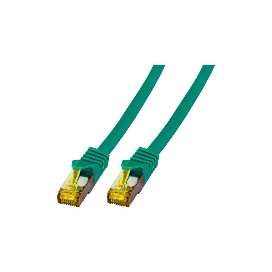 EFB RJ45 Patchkabel S/FTP,Cat.6A,LSZH,Cat.7 Rohk.,0,25m,grün (MK7001.0,25GR)