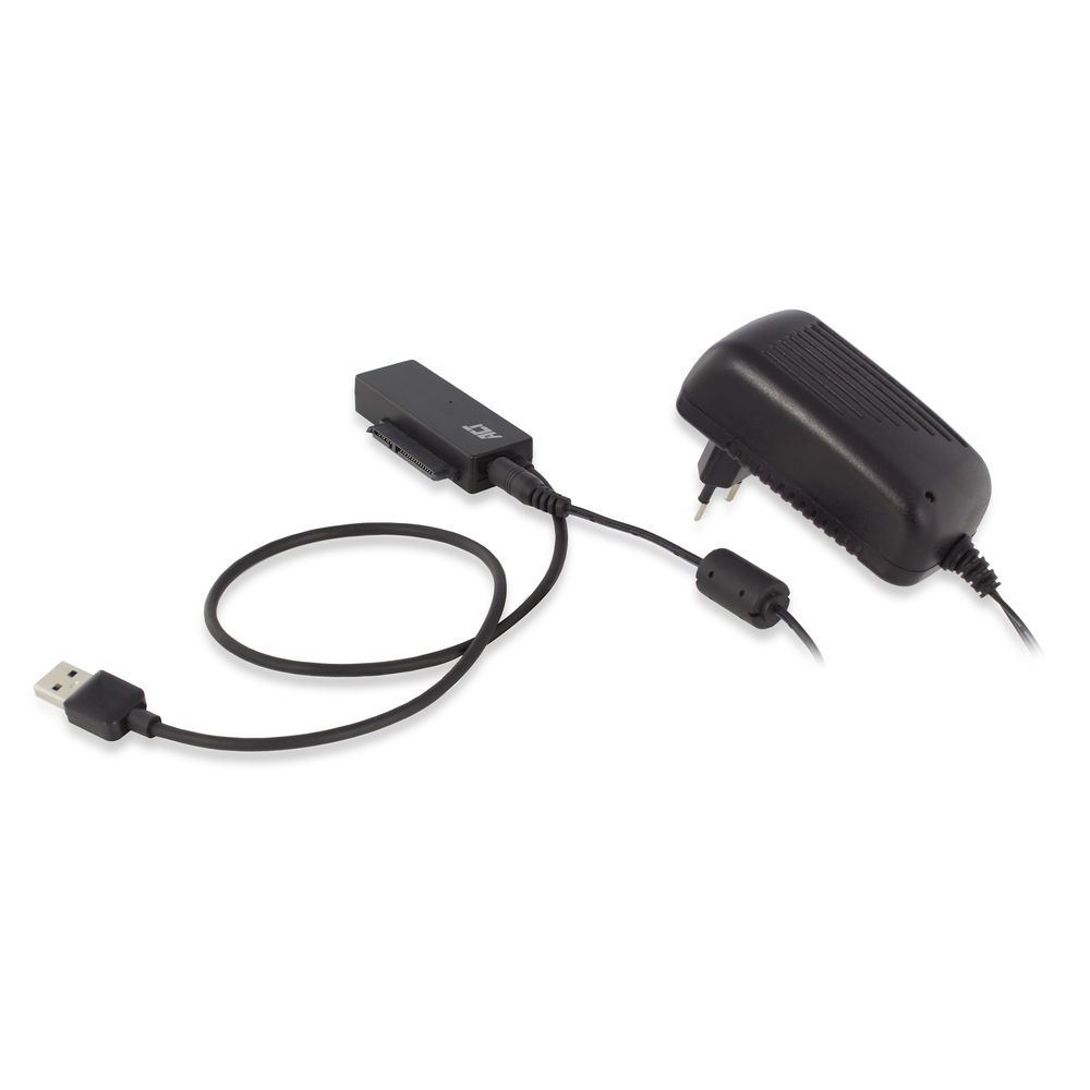 ACT AC1515 USB-A merevlemez adapter 2,5"/3,25" SSD/HDD tápegységgel fekete (AC1515)