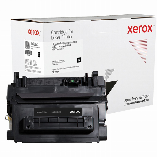 TON Xerox Everyday черна тонер касета, еквивалентна на HP 90A за използване в LaserJet Enterprise 600 M601, M602, M603; M4555 MFP (CE390A) (006R03632)