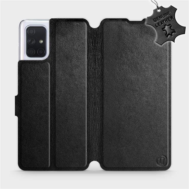 Flip case for Samsung Galaxy A71 - Black - Leather - Black Leather (5903516147946)