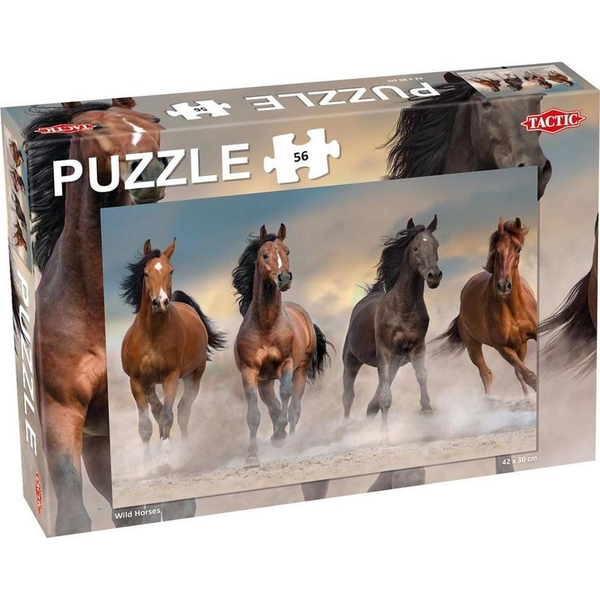 Tactic Wild Horses 56 pcs Puslespil 56 stk Dyr