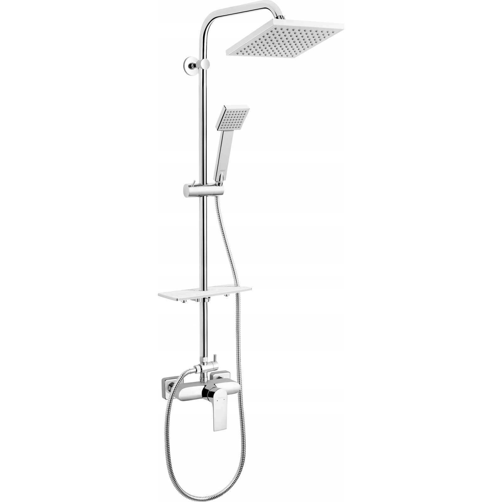 Ferro NP74-BAQ7U Algeo Square komplett Zuhanyrendszer Fej- és Kézizuhannyal Csapteleppel (K5NP74-BAQ7U)