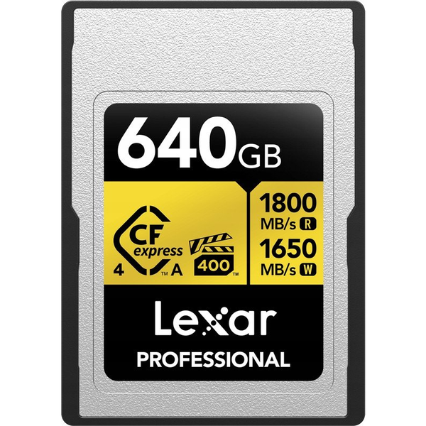 Lexar CFexpress 4.0 Pro Gold, VPG400, R1800/W1650 (Type A) 640GB