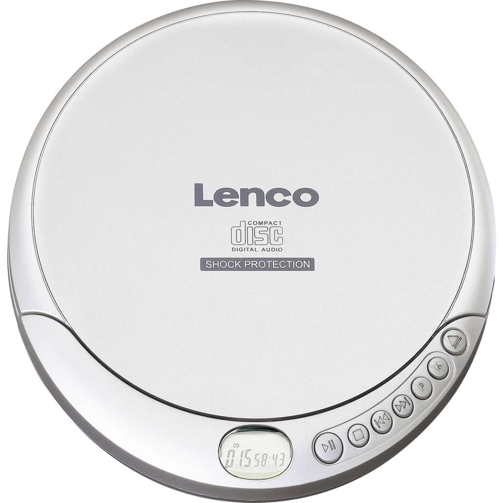 Lenco CD-201 Hordozható CD lejátszó - Ezüst (CD-201)