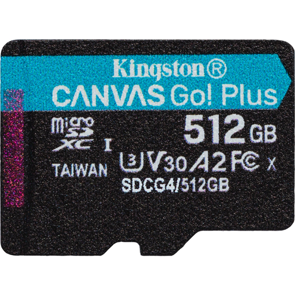 KINGSTON Paměťová karta microSD 512GB Canvas Go! Plus 200MB/s A2 U3 V30