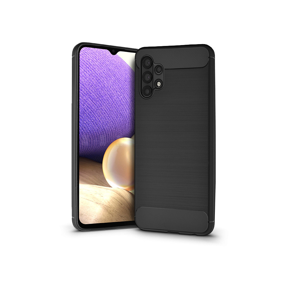 Samsung A326B Galaxy A32 5G szilikon hátlap - Carbon - fekete (PT-6009)