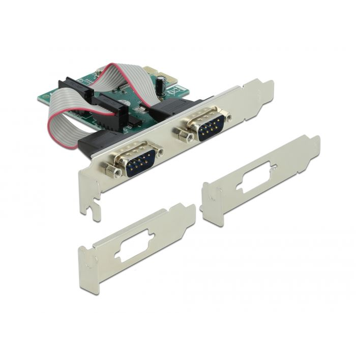 Delock 2x Soros port bővítő kártya PCI-E (90007) (delock90007)