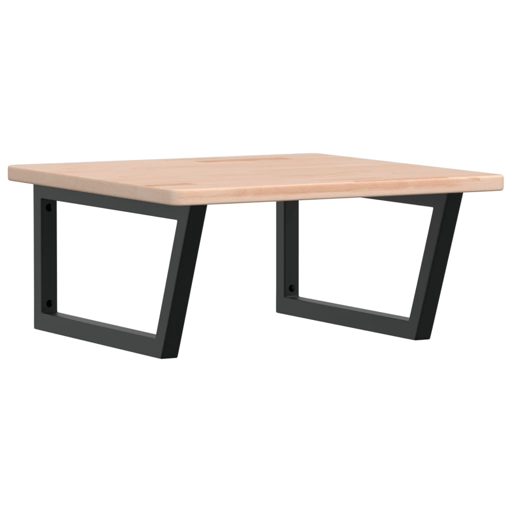 acél és tömör tölgyfa falra szerelhető mosdópolc (3302463)