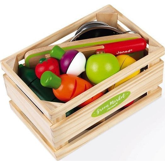 Janod 06607 Zöldségpiac zöldségek és gyümölcsök maxi szett (7366070)