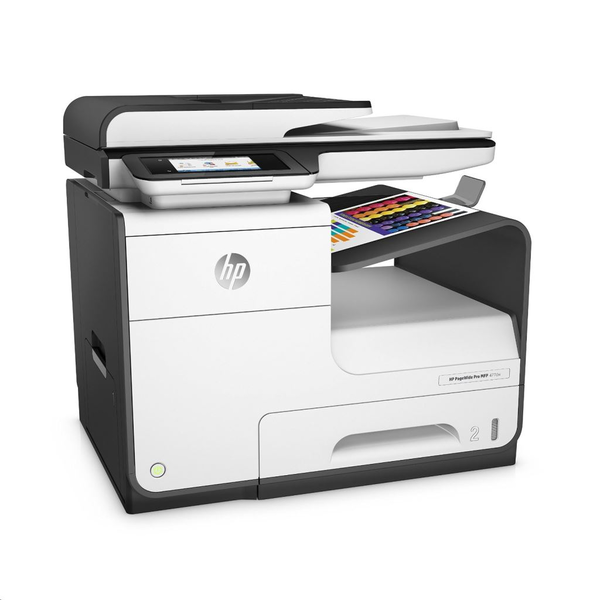 HP Tintasugaras MFP NY/M/S/F PageWide Pro 477dw, USB/Háló/WLAN/NFC, A4 40l/p FF(ISO), 2400x1200, Síkágyas, ADF,Duplex
