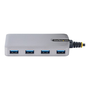 StarTech.com 5G4AB-USB-C-HUB rozbočovač rozhraní USB 3.2 Gen 1 (3.1 Gen 1) Type-C 5000 Mbit/s Šedá