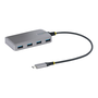StarTech.com 5G4AB-USB-C-HUB rozbočovač rozhraní USB 3.2 Gen 1 (3.1 Gen 1) Type-C 5000 Mbit/s Šedá