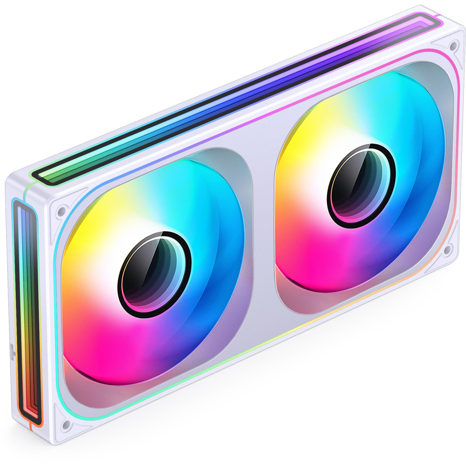 Jonsbo ZB-240 Infinity Mirror 240mm PWM ARGB Rendszerhűtő ventilátor - Fehér (ZB-240WR)