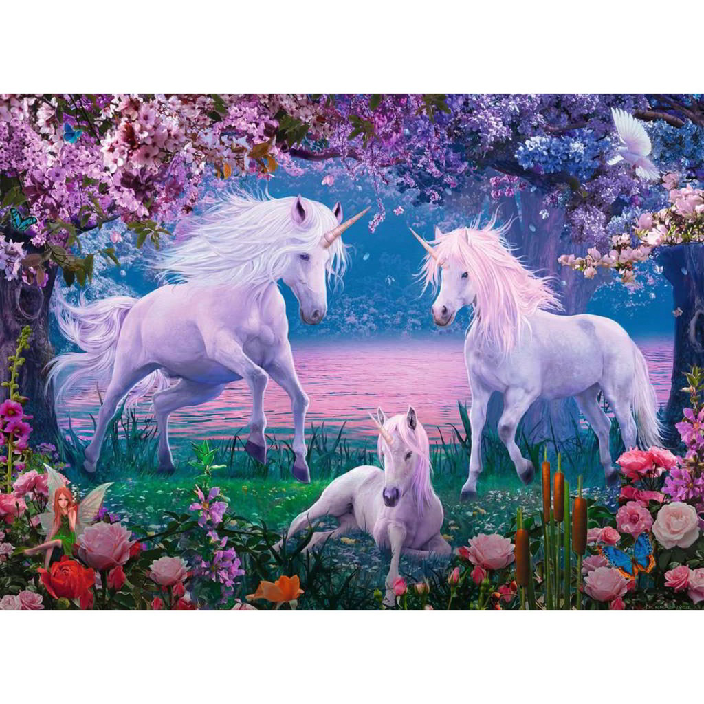 Ravensburger Elbűvölő unikornisok - 100 darabos XXL puzzle (13347)