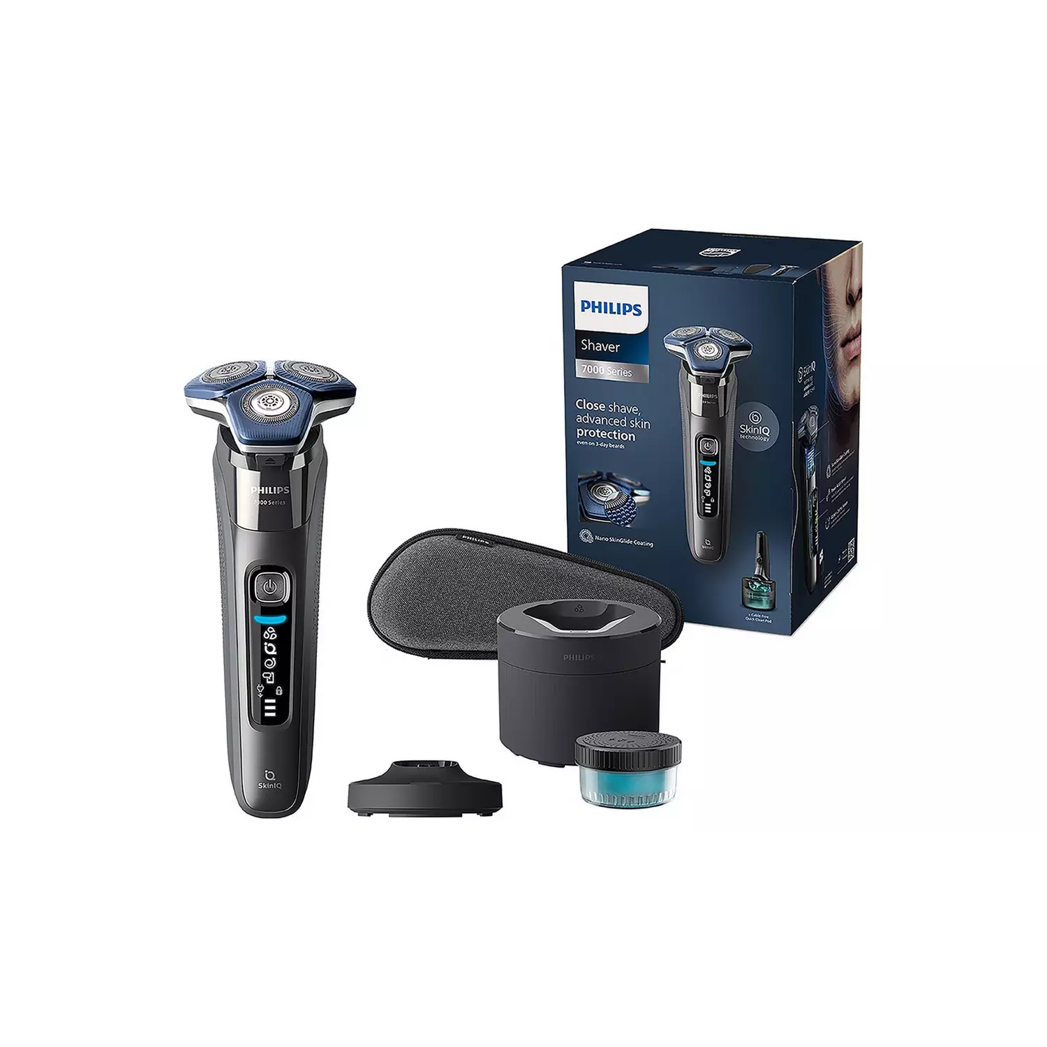 Philips SHAVER Series 7000 S7887/55 férfi borotva Rotációs/forgófejes borotva Vágó Króm (S7887/55)