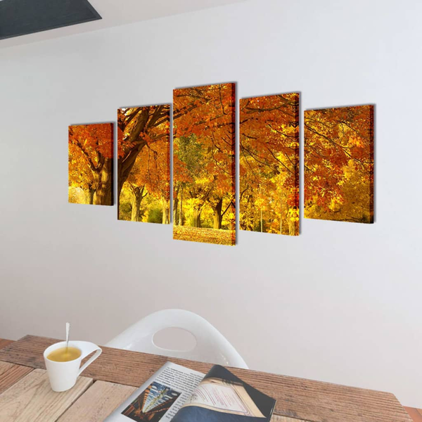 Nyomtatott vászon falikép szett juharfa 100 x 50 cm