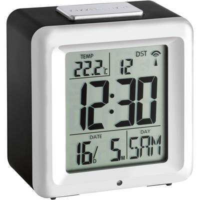 Rádiójel vezérelt digitális ébresztőóra hőmérővel, 86x86x62 mm, TFA Cube 60.2503 (60.2503)