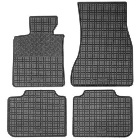 RIGUM Rubber Car Mats for BMW 6 G32 2017->, Black (Set of 4) (0604X12)