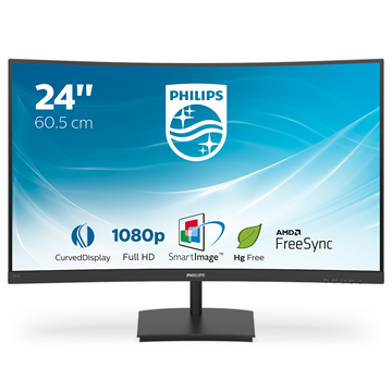 Philips E Line 241E1SC/00 LED display 59,9 cm (23.6") 1920 x 1080 pixel Fuld HD Sort