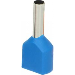  Orno Tulejka izolowana podwójna, przekrój maksymalny 0,75mm?, długość miedzianej tulejki 8mm, Blister 25 szt.