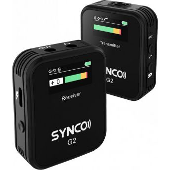 SYNCO WAir-G2 (A1) ultrakompakt vezetéknélküli csiptetős mikrofon rendszer, TFT kijelzővel (2.4 GHz) (WAIR-G2-A1)
