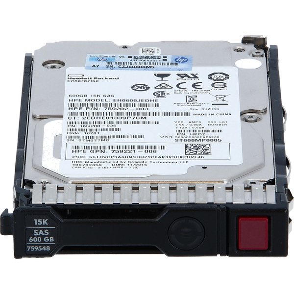 HP Enterprise 600GB SAS 12G 15K 2.5" Szerver Merevlemez