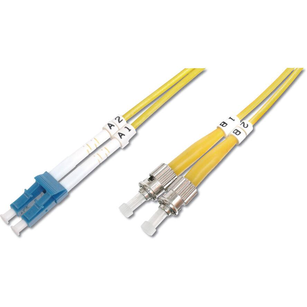 Digitus DK-2931-01 оптичен кабел 1 M LC ST I-VH OS2 Жълт, Мрежови кабели