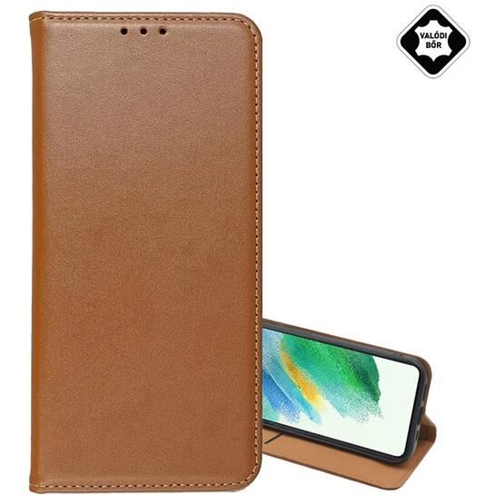 Gigapack Samsung Galaxy S24 FE (SM-S721) valódi bőr fliptok világosbarna (GP-161728) (GP-161728)