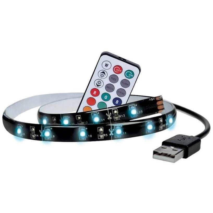 Solight LED RGB szalag TV-hez, 2x 50 cm, USB, kapcsoló, távirányító (83840)
