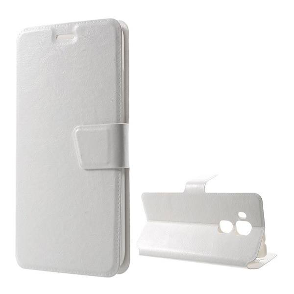 Tok álló, bőr hatású (FLIP, oldalra nyíló, asztali tartó funkció, prémium) FEHÉR [Huawei Nova Plus] (5996457681259)