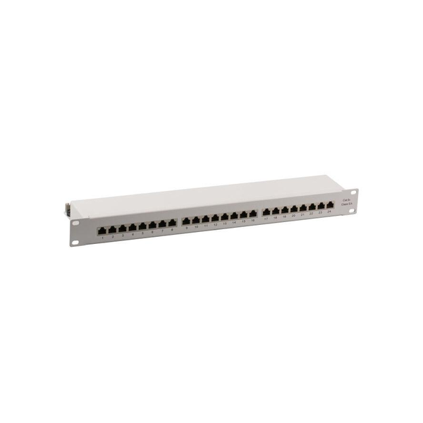 EFB Patchpanel STP 24xRJ45 Cat.6A, 19" 1HE, grau