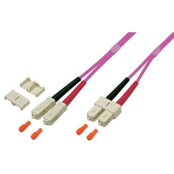 Techly ILWL D5-B-020/OM4 InfiniBand en Glasvezelkabel 2 m SC Fuchsia