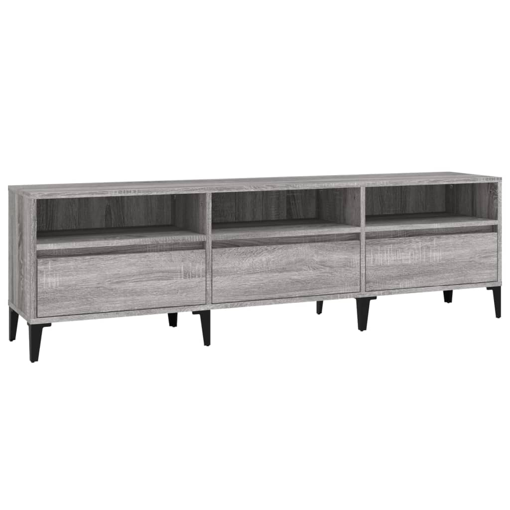 szürke sonoma színű szerelt fa TV-szekrény 150x30x44,5 cm (831923)