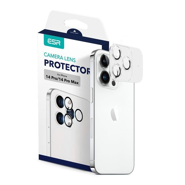 Защитно фолио за екран, съвместимо, защитно стъкло на камерата на Apple iPhone 14 Pro Max / iPhone 14 Pro Esr 3 бр. (устойчиво на удар, удобно за калъф, 9 часа) черно, опаковка на производителя