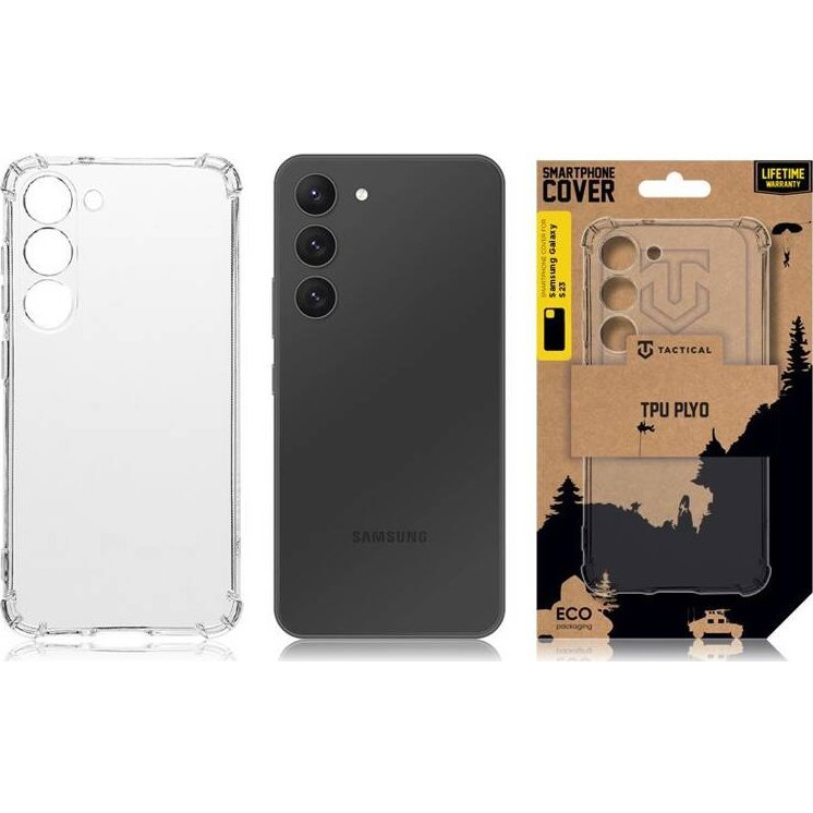 Tactical TPU Plyo Samsung Galaxy S23 hátlap tok, átlátszó (8596311200724)