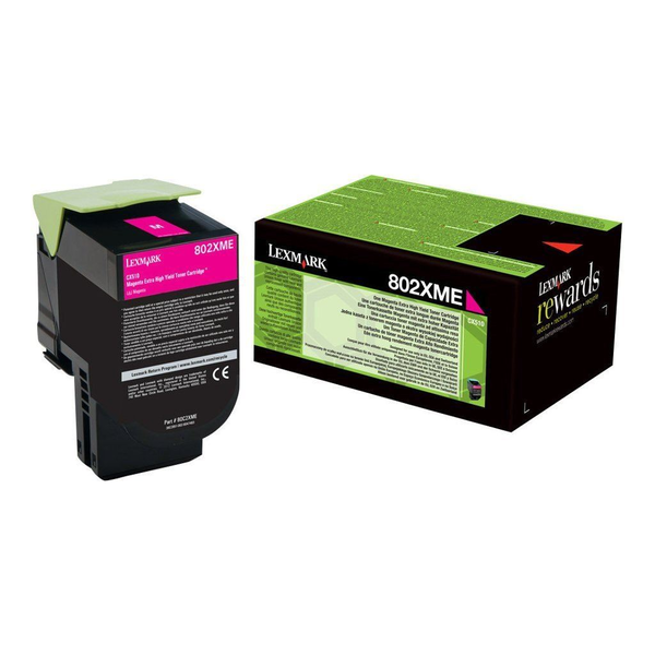 Lexmark 80C2XME tonerpatron 1 stk Original Magenta