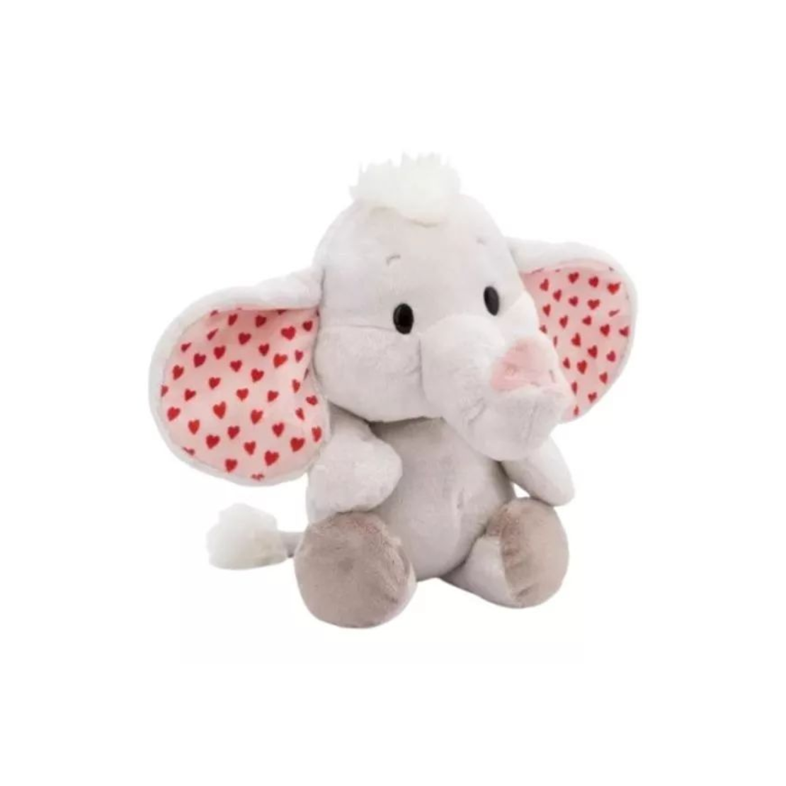 Nici Green Szürke elefánt szívecske mintás fülekkel plüssfigura 32 cm (61487)