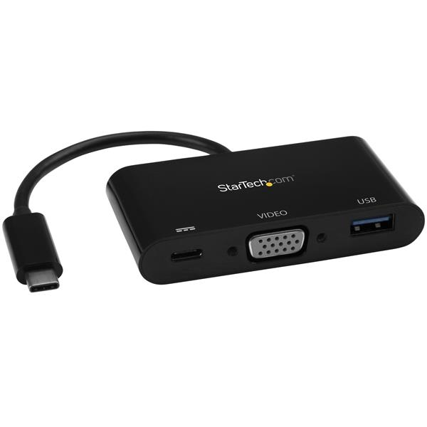 StarTech.com CDP2VGAUACP dokovacia stanica a replikátor portov Kábel USB 3.2 Gen 1 (3.1 Gen 1) Type-C Čierna
